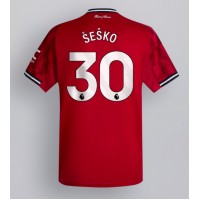 Stroje piłkarskie Manchester United Benjamin Sesko #30 Koszulka Podstawowej 2025-26 Krótki Rękaw